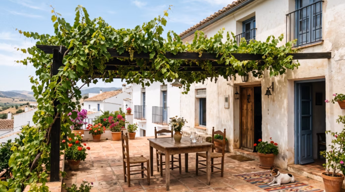 La parra recupera protagonismo en Jerez como solución vegetal frente al calor extremo